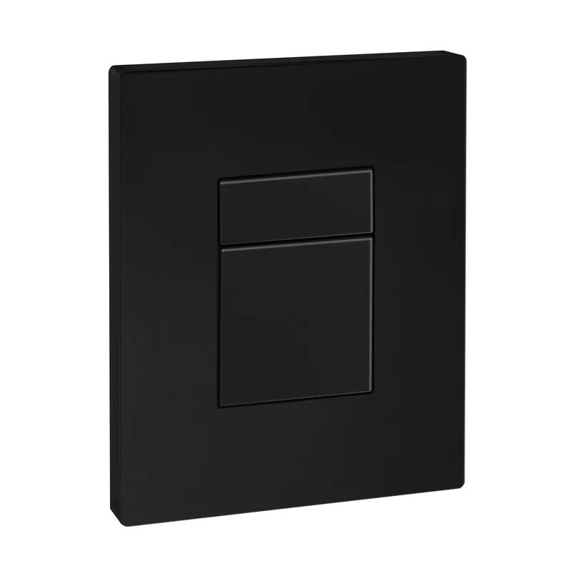 Панель змиву KOER KT-0607-05 157x198x3mm пластикова, кнопка квадратна (колір чорний матовий) (KR5346)